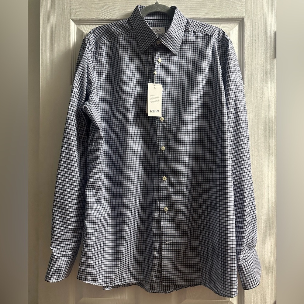 🆕 Eton Contemporary Oxford Shirt Size Large